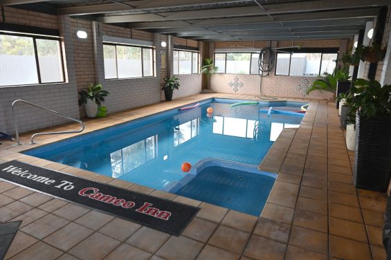 West Wyalong motel with a pool